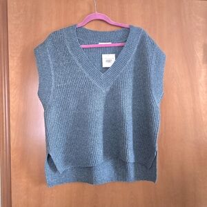 Zenana Jade Green V-Neck Sweater Vest Size M